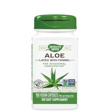 Алое, латекс и копър за стомаха 275 мг х100 капсули Nature's Way
