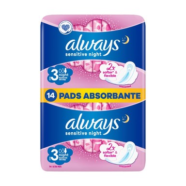 Always Sensitive Ultra night duo Дамски превръзки нощни х14 броя