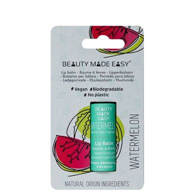 Beauty Made Easy Watermelon Натурален балсам за устни диня х5.5 г