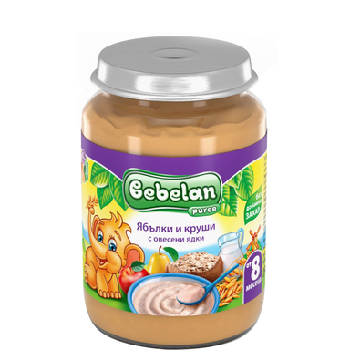 Bebelan Млечна каша ябълки и круши с овесени ядки 8+ месеца х190 г