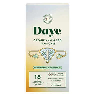 Daye Regular Дамски тампони органични с коноп х18 броя