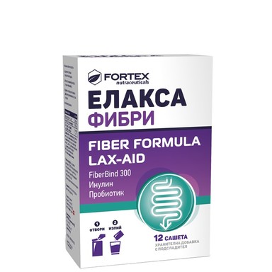 Елакса Фибри при запек х12 сашета Fortex