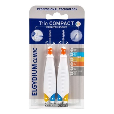 Elgydium Trio Compact Интердентални четки за зъби за тесни междузъбни пространства - микс х2 броя