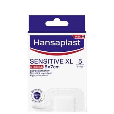 Hansaplast Sensitive XL Пластири за чувствителна кожа 6x7 см x5 броя