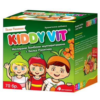 Kiddy Vit Желирани мултивитамини с Ракитник x70 бонбона