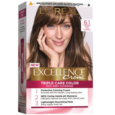 Loreal Excellence Creme Боя за коса 6.1 Тъмно пепеливо рус