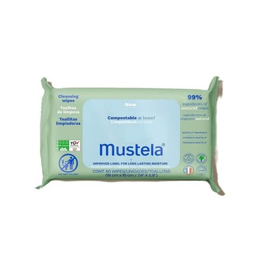 Mustela Почистващи мокри кърпи с парфюм х60 броя