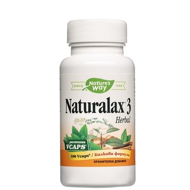 Натуралакс 3 Хербал при запек 410 мг х100 капсули Natures Way