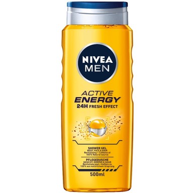 Nivea Men Active Energy Душ гел за лице коса и тяло х500 мл