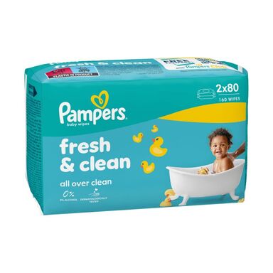Pampers Fresh Clean Мокри кърпи 2x80 броя