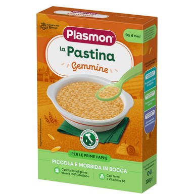 Plasmon Gemmine Бебешка паста зрънца 6+ месеца x300 г