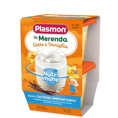 Plasmon La Merenda Млечен десерт с ванилия 6+ месеца 2х104 г