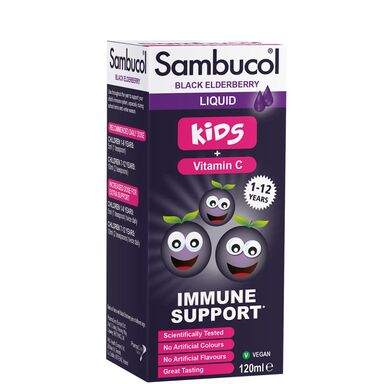 Sambucol Immune Support Kids Сироп за деца при настинка и грип с Витамин C x120 мл