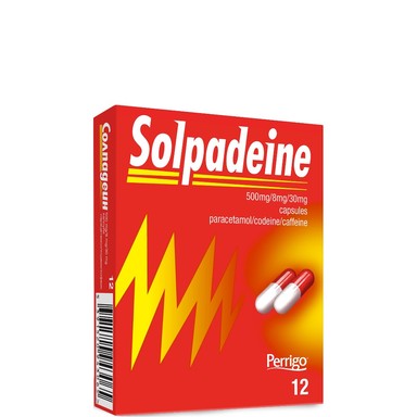 Solpadeine при слаба до средно изразена болка х12 капсули Perrigo