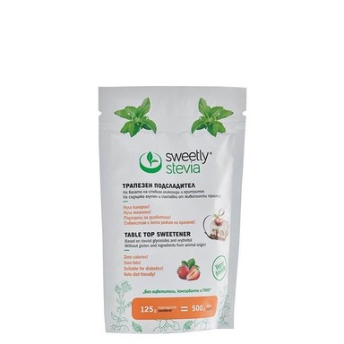 Стевия Трапезен подсладител на кристали х125 г Sweetly