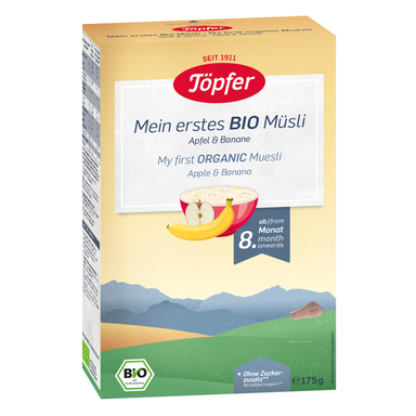 Topfer Bio Organic Мюсли ябълка и банан 8+ месеца х175 г