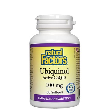 Ubiquinol Active CoQ10 при висок холестерол х60 меки капсули Natural Factors