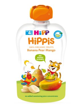 HiPP Био плодова закуска банан, круша, манго 4+ месеца х100 г