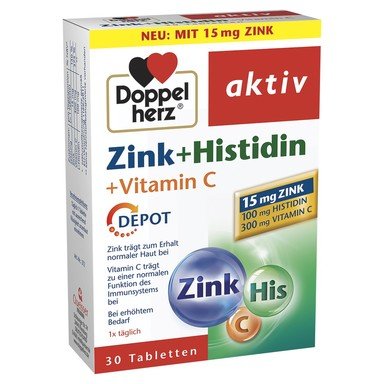 Doppelherz acive Цинк + Хистидин и Витамин C x30 таблетки