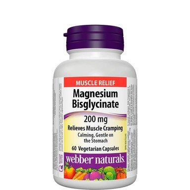 Magnesium Bisglycinate 200 мг x60 капсули Webber Naturals