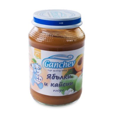 Ganchev Пюре от ябълки и кайсии 4+ месеца х190 г