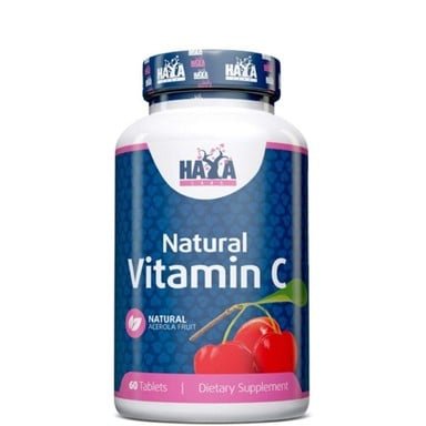 Haya Labs Natural Витамин C от органична ацерола за антиоксидантна защита x60 таблетки