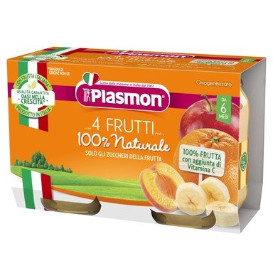 Plasmon Frutti Пюре плодов микс 4+ месеца 2 х104 г