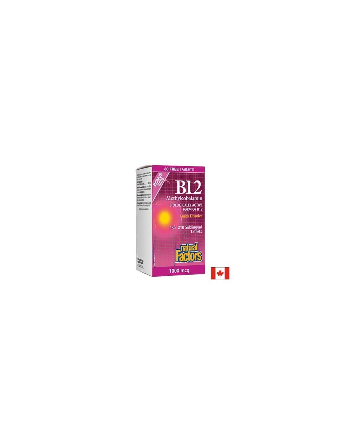 B12 Methylcobalamin/ Витамин В12 (метилкобаламин) x 210 сублингвални таблетки
