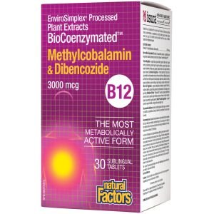 Natural Factors  BioCoenzymated ™ ВИТАМИН В12 (МЕТИЛКОБАЛАМИН И ДИБЕНКОЗИД) 3000 µg | 30 сублингвални таблетки