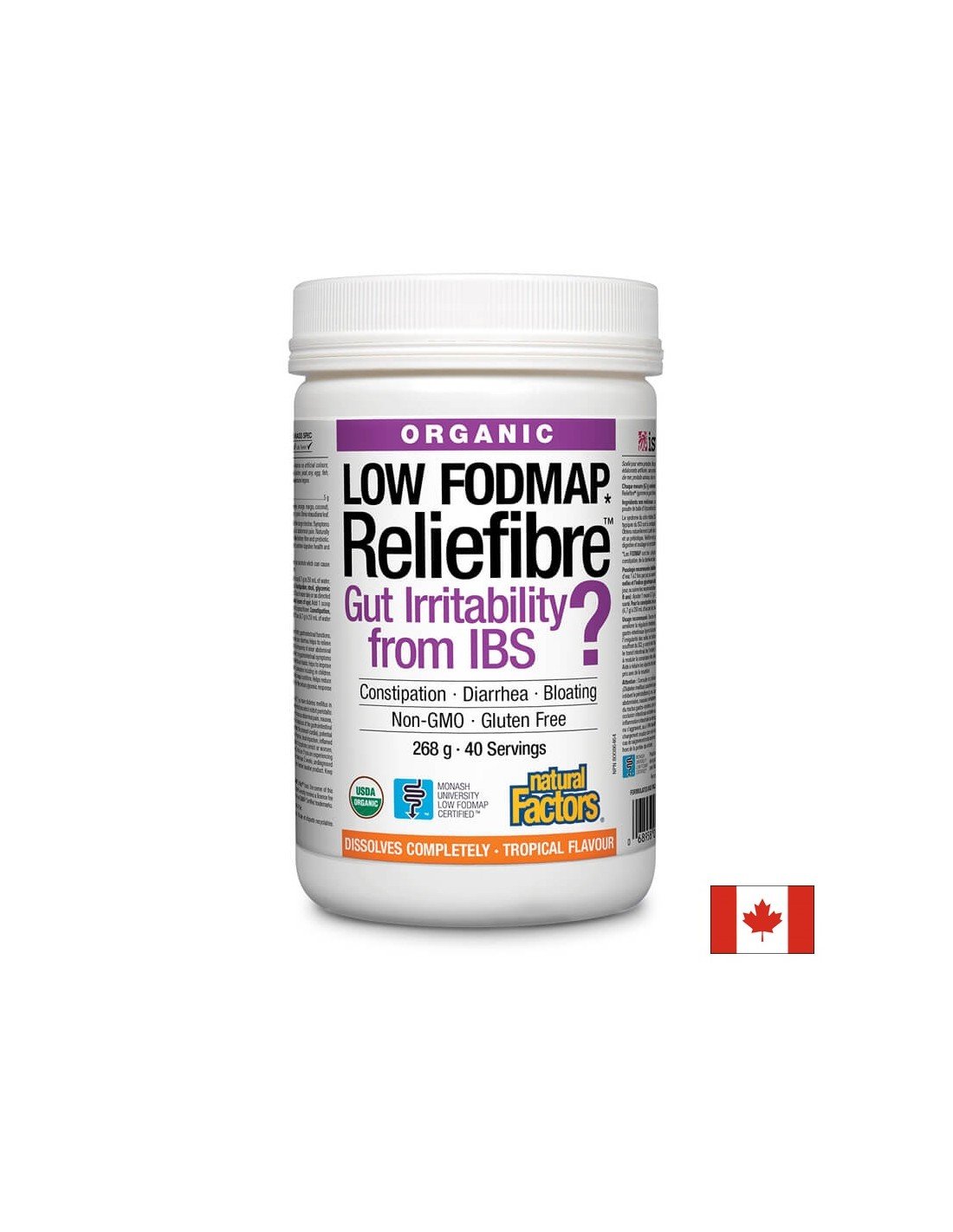 Reliefibre™ /Разтворими диетични фибри 268 g x 40 дози Natural Factors