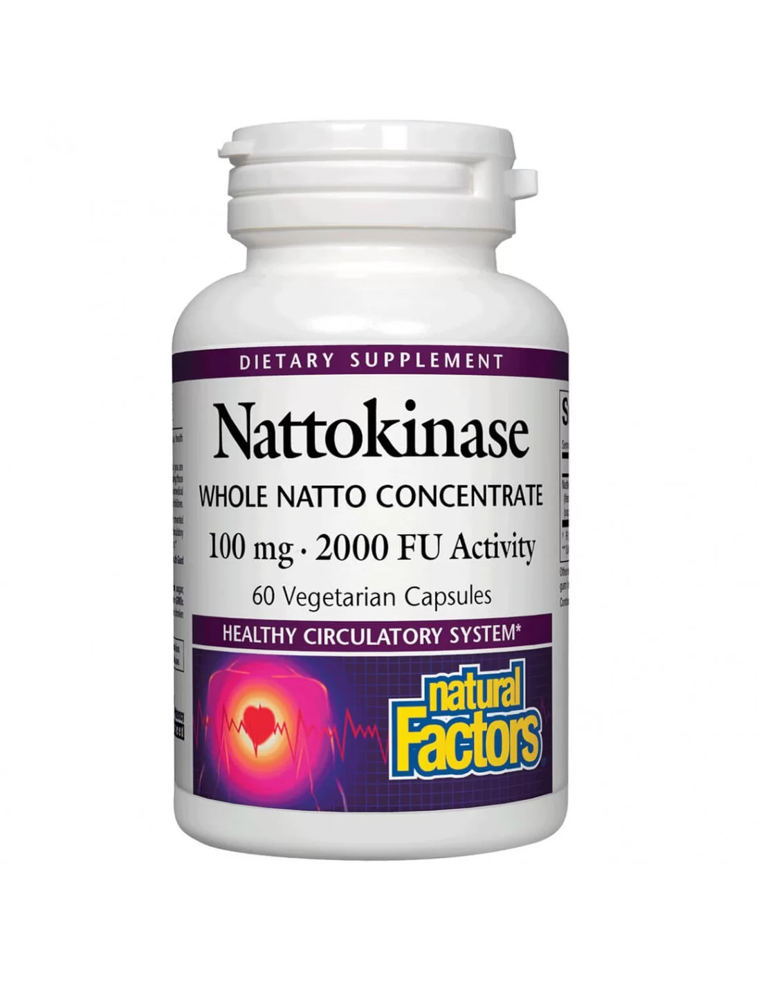 Natural Factors  Nattokinase Natto Concentrate 2000 FU Activity   Натокиназа 100 mg х 60 капсули
