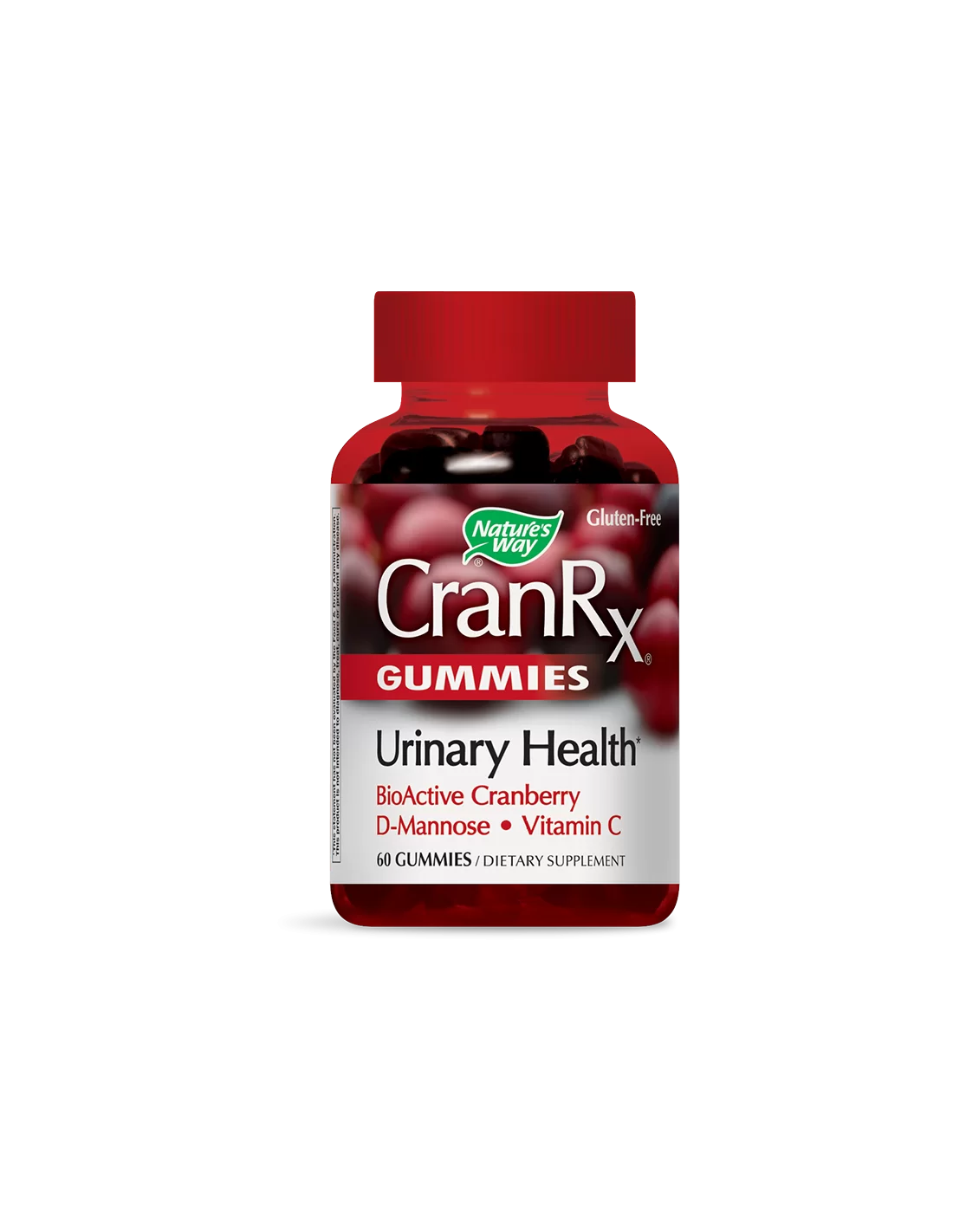 Nature’s Way CranRx® Gummies Urinary Health / Грижа за уринарния тракт с Червена боровинка, Д-маноза и витамин С х 60 желирани таблетки