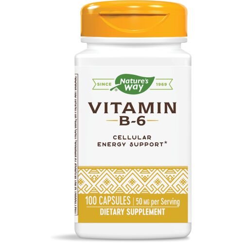 Nature’s Way  Витамин B6 50 mg  Vitamin B-6 x 100 капсули
