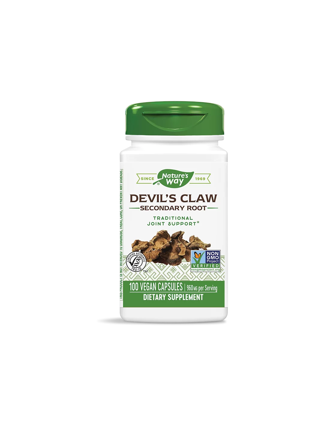 Nature’s Way  Devil`s Claw Secondary Root  Дяволски нокът (корен) 480 mg х 100 капсули