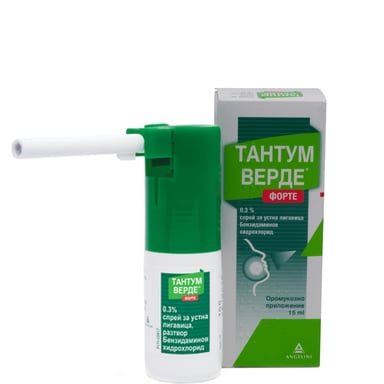 Тантум Верде Форте Спрей при простуда и грип х15 мл Angelini Pharma