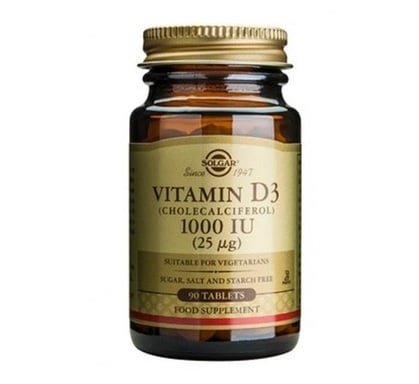 Solgar Витамин D3 1000 IU 25 мкг х90 таблетки