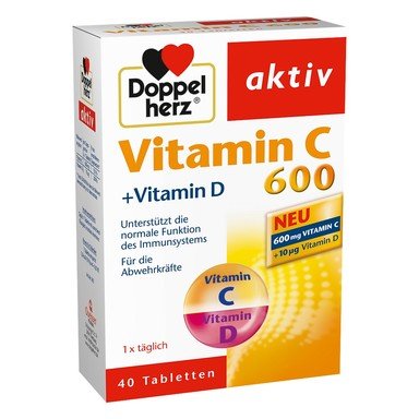Doppelherz aktiv Витамин C 600 + Витамин D х40 таблетки
