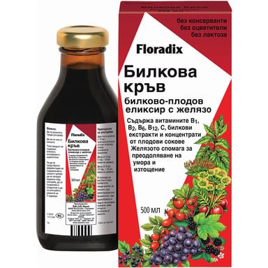 Floradix Билкова кръв с желязо х500 мл