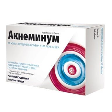 Акнеминум за кожа предразположена към акне x30 таблетки Aflofarm