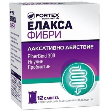 Елакса Фибри при запек х12 сашета Fortex
